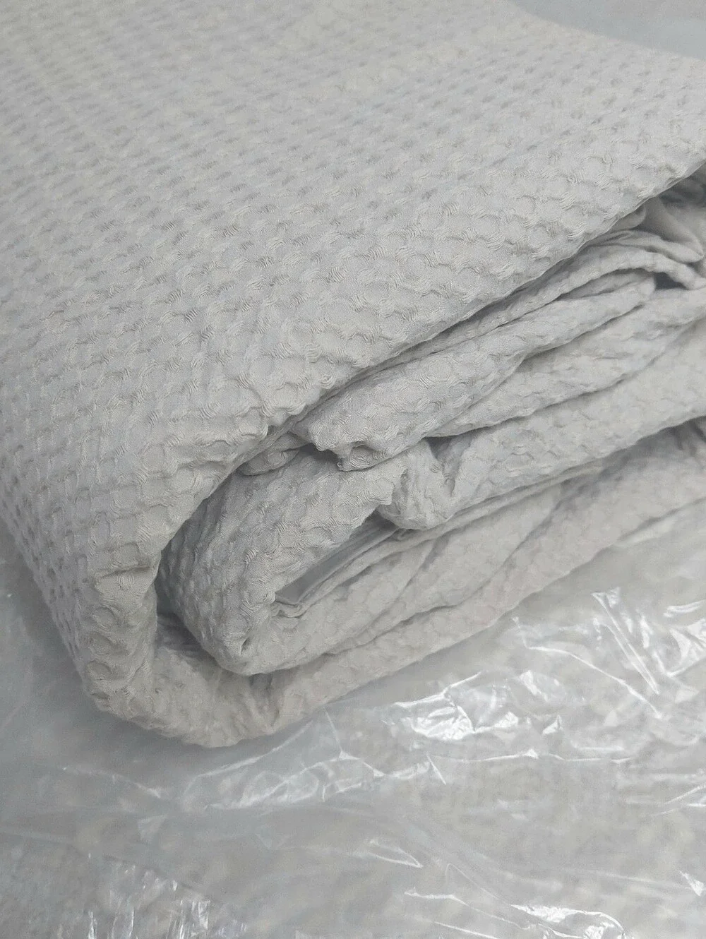 NWOT! Quince 100% Organic Cotton Waffle Sand Duvet Cover! King/ Cal King  (115)